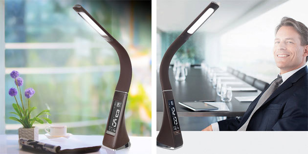 Lamp with LCD display