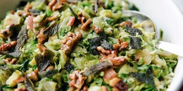 Brussels sprouts with sage and walnuts