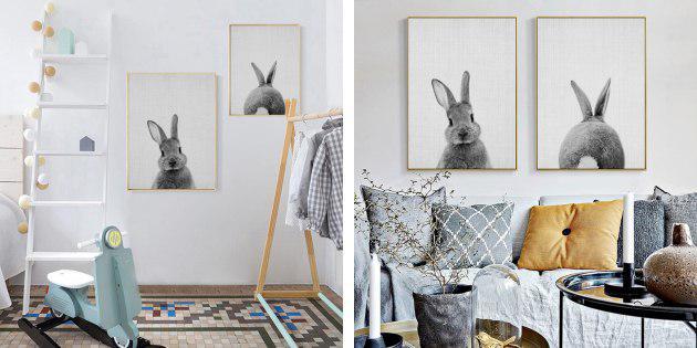 Posters with rabbits