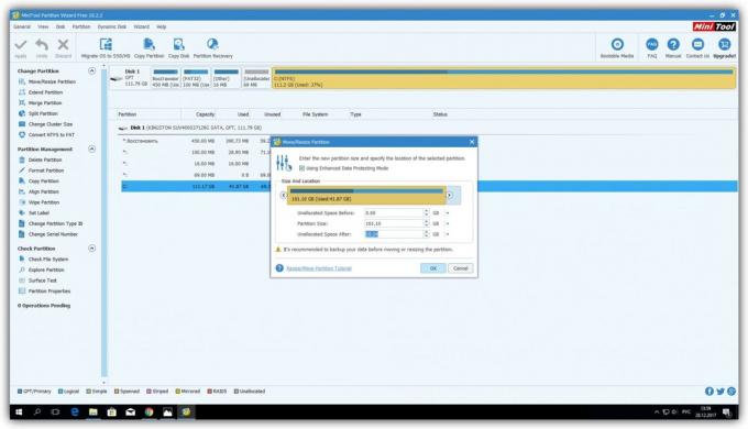 How to modify the partitions in Windows using MiniTool Partition Wizard