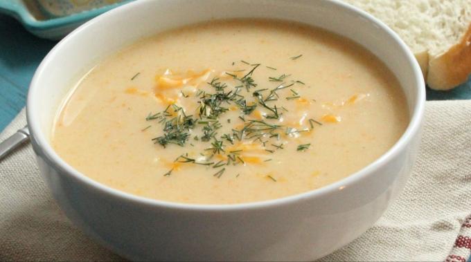 Cheese and vegetable soup from Jamie Oliver