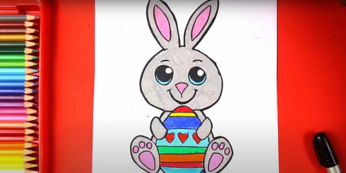 Easter Drawings: Color the drawing