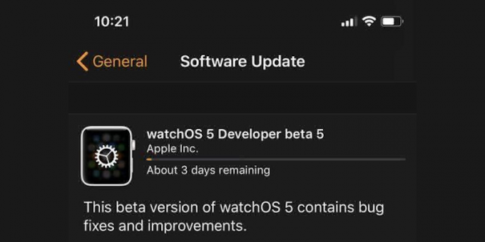 Update Apple Watch: loading bar
