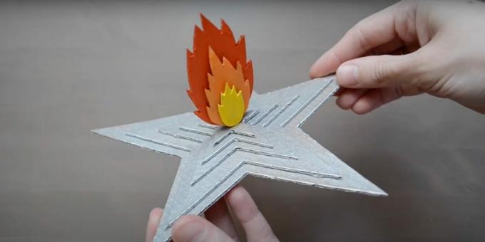 Crafts for May 9: Glue the flame to the star