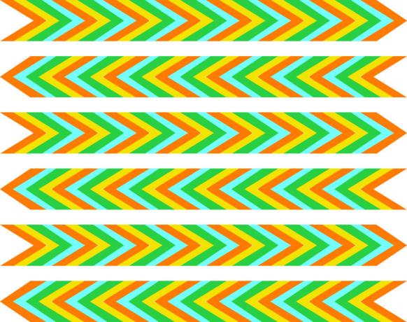 Optical illusions. multicolored arrows