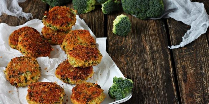 Broccoli cutlets with cheese