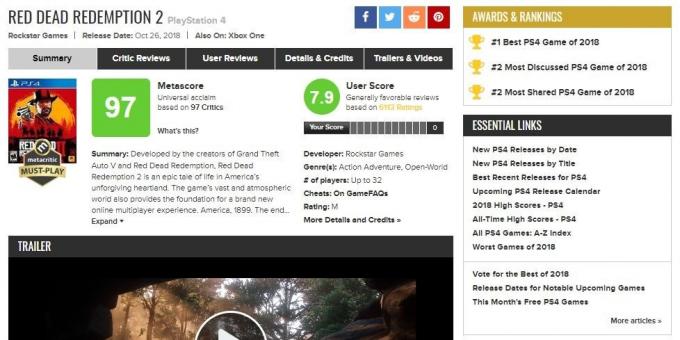 Where to look for the game: the ratings on Metacritic