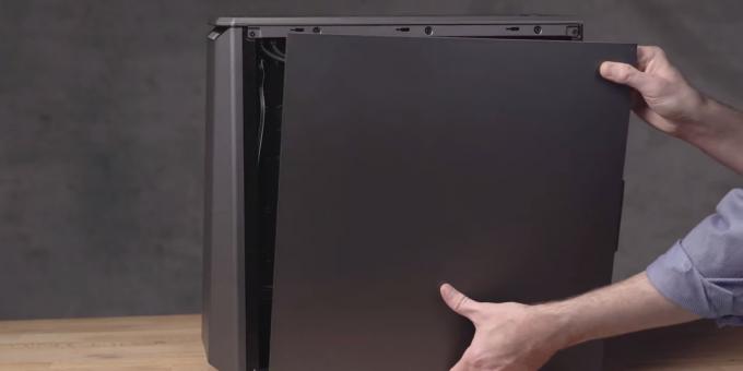 How to connect an SSD to a desktop computer: Install the case cover and connect the cables