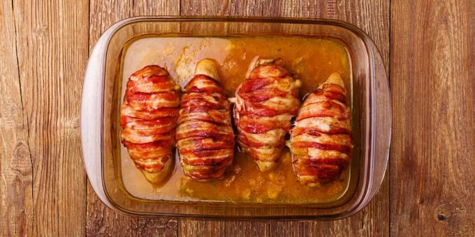 recipe chicken roll with bacon and cheese