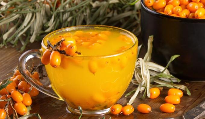 Sea buckthorn compote for the winter