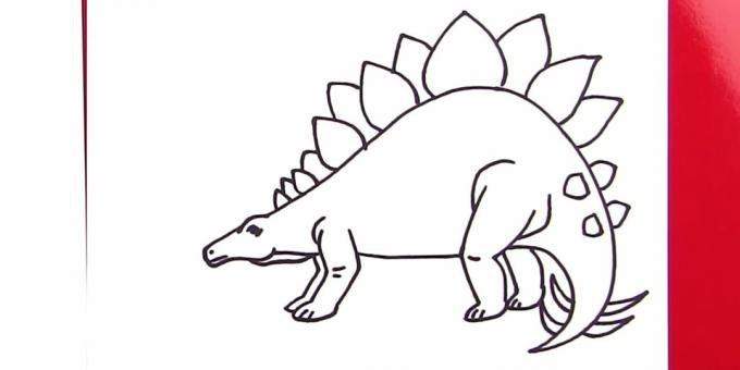 How to draw a Stegosaurus
