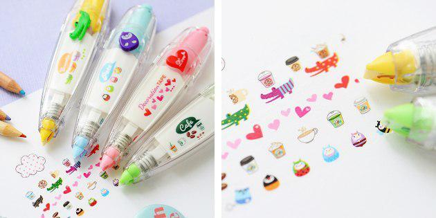 Markers with stickers