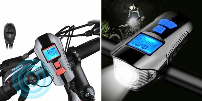 Bicycle light with screen