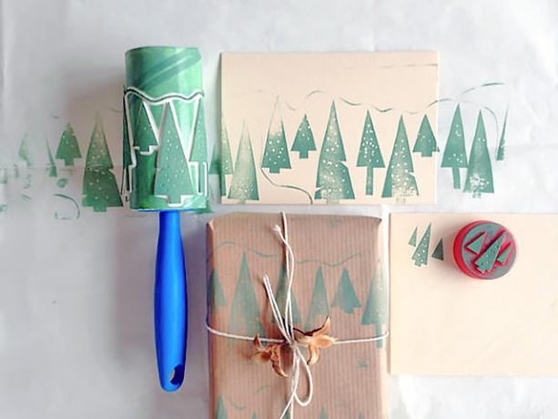 how to pack a gift - how to make a stamp for drawing patterns