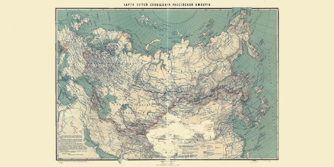 History of the Russian Empire: A Map of Railways in Russia in 1916. 