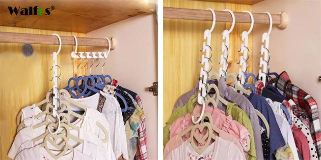 Hanger to save space in the closet