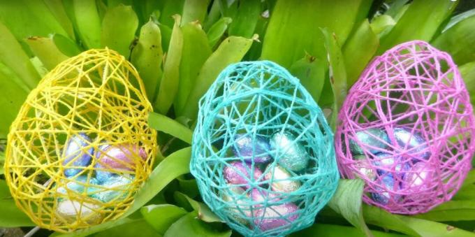 DIY crafts for Easter: egg from threads