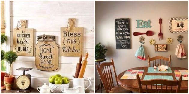 The kitchen: decorate the walls