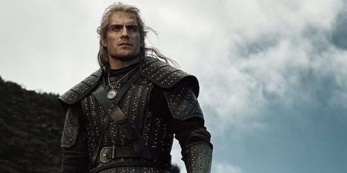 Henry Cavill in the role of Geralt in the series "The Witcher"