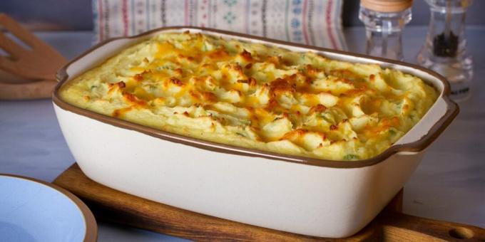 Great side dish for the holidays! Oven baked mashed potatoes