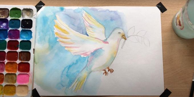 Drawings for May 9: paint over the dove