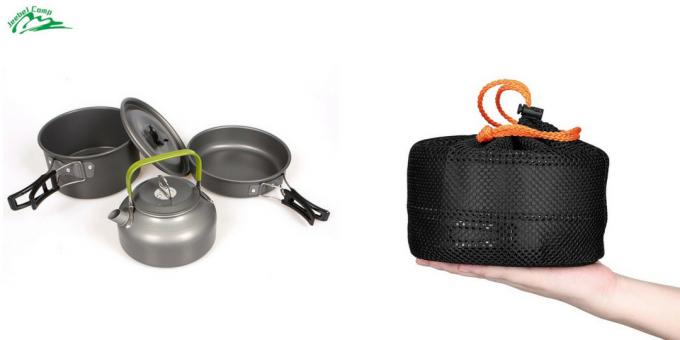 What to take a hike: dinner set with a teapot