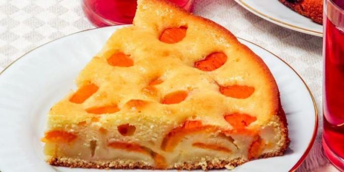 Cake with apricots: cake with apricots on kefir