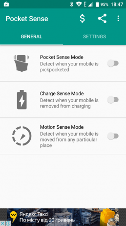 Pocket Sense: modes