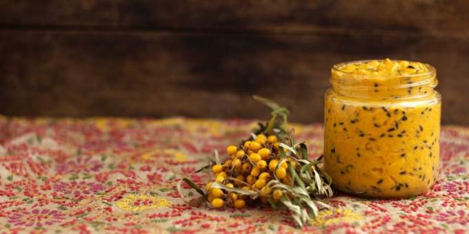 Sea buckthorn jam without cooking