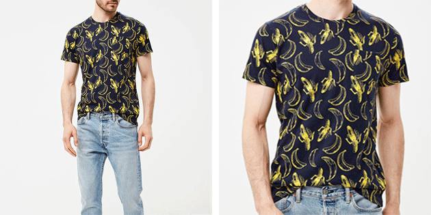 Fashionable men's t-shirts from European stores