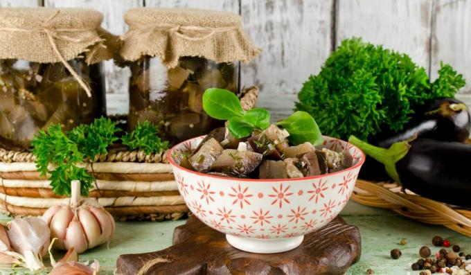 Eggplants like mushrooms for the winter