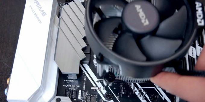 How to assemble a computer with your own hands: fasten the processor cooler