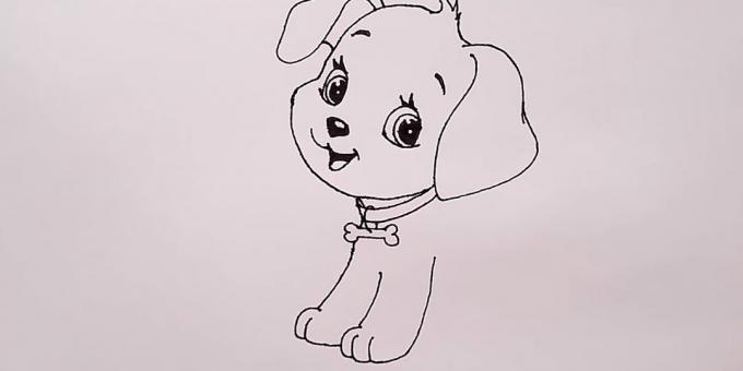 Draw a dog's paw