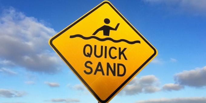 Survival in the wild: To survive in quicksand, you need to increase your contact area