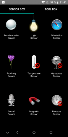UMIDIGI A3: Sensors