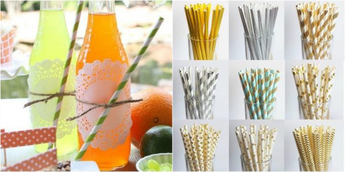Products for the party: cocktail straws