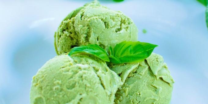 The best recipes with basil: basil gelato
