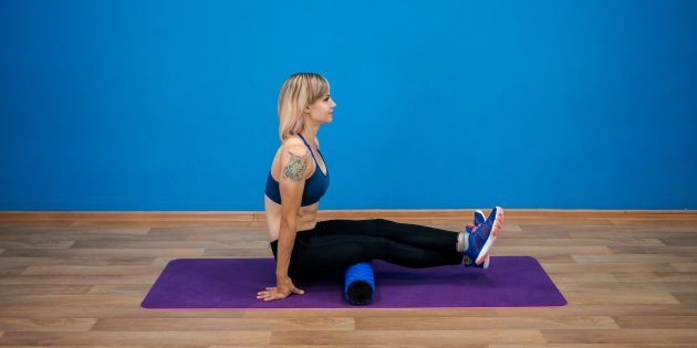 Exercise for Seniors: Unrolling hamstring on a roll