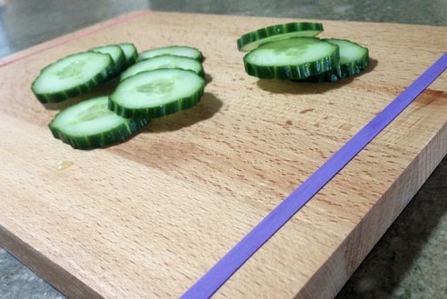 Rubber Band Hacks board for cutting