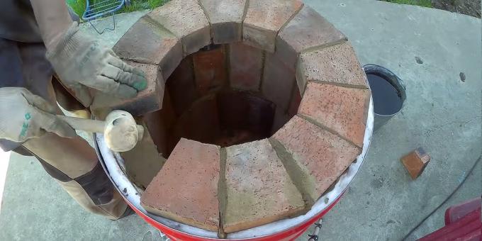 How to make a tandoor with your own hands: lay on a mortar