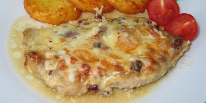 Pork chops with mushrooms