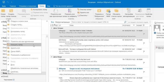 Microsoft Outlook: Cleanup folders