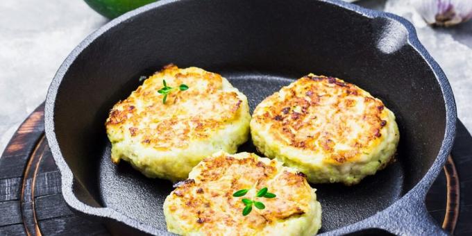 Zucchini cutlets with cheese