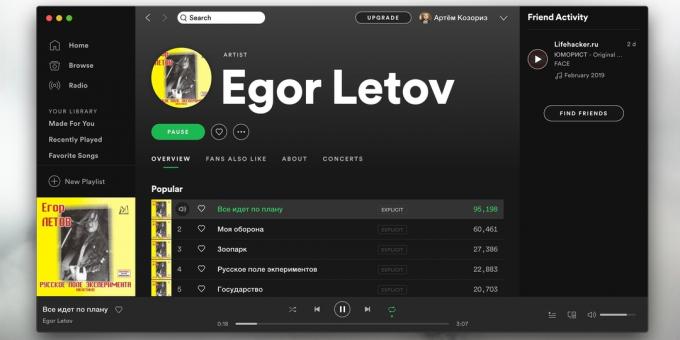 Spotify: Extensive media library