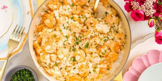 Recipe for risotto with prawns