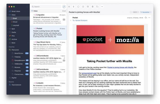 Most email clients for Mac: Spark 