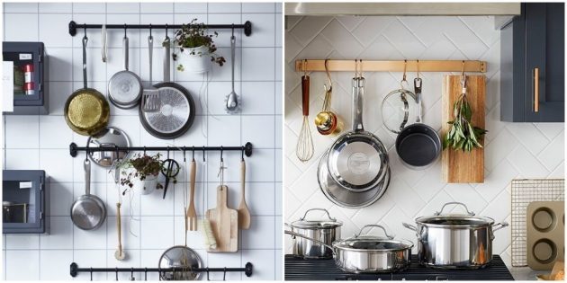 Place the cookware in sight