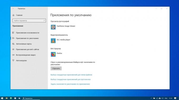 Configuring Windows 10: Change the default application