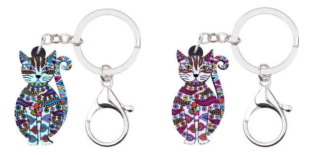 Keychain with a cat