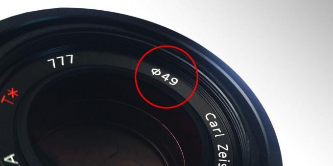 how to choose a camera lens: the lens diameter